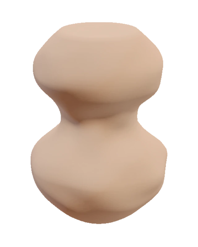 A double-gourd vessel with a narrow waist